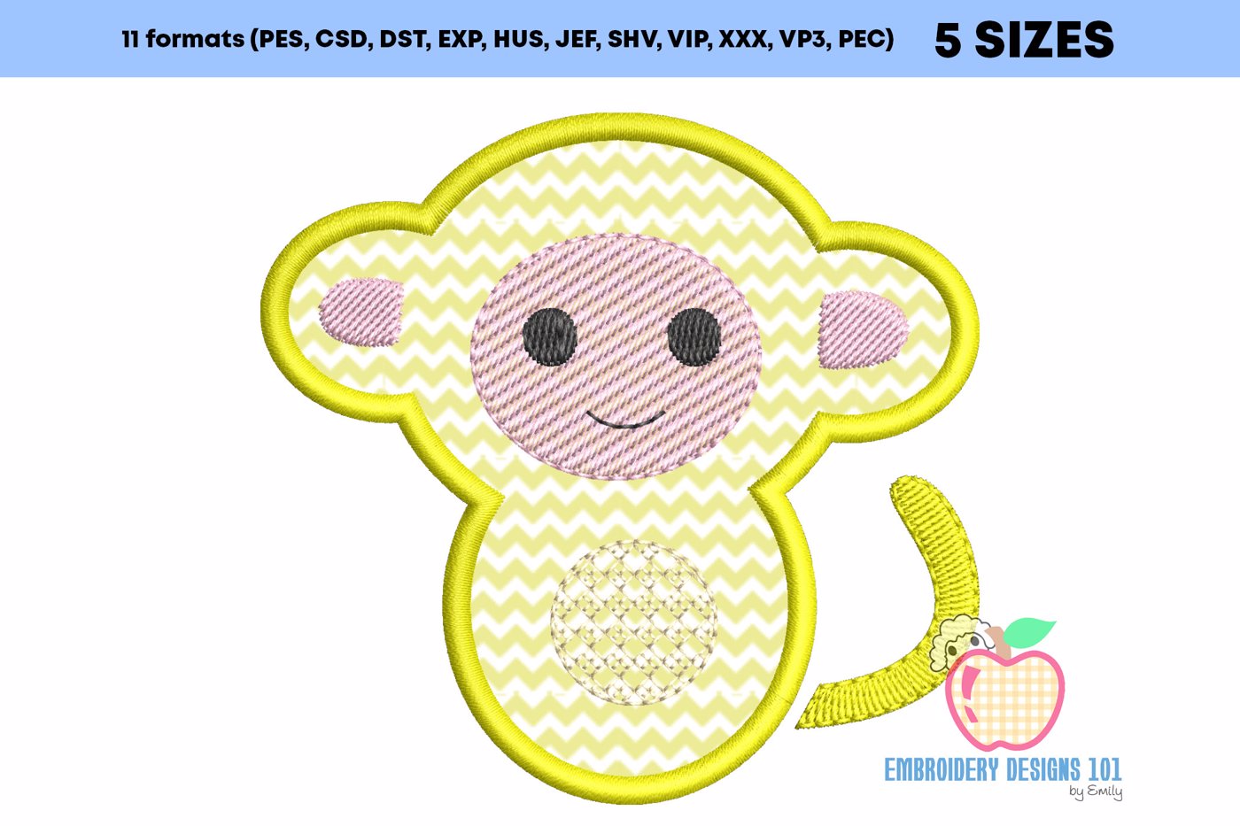 Baby Monkey Applique