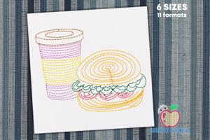 Fast Food With Drink  Bean Stitch