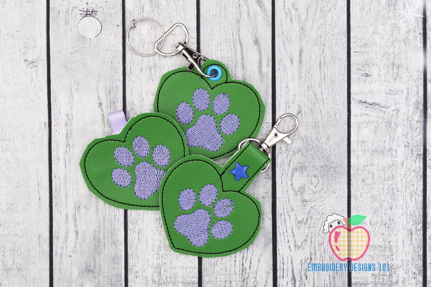 Dog Paw ITH Key Fob Pattern