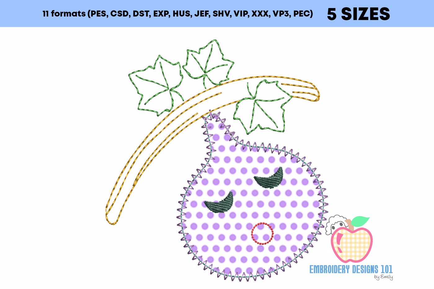 Fig Sleeping With An Open Mouth Stitch Applique