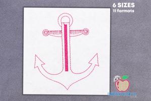 Nautical Floral anchor Quick Stitch