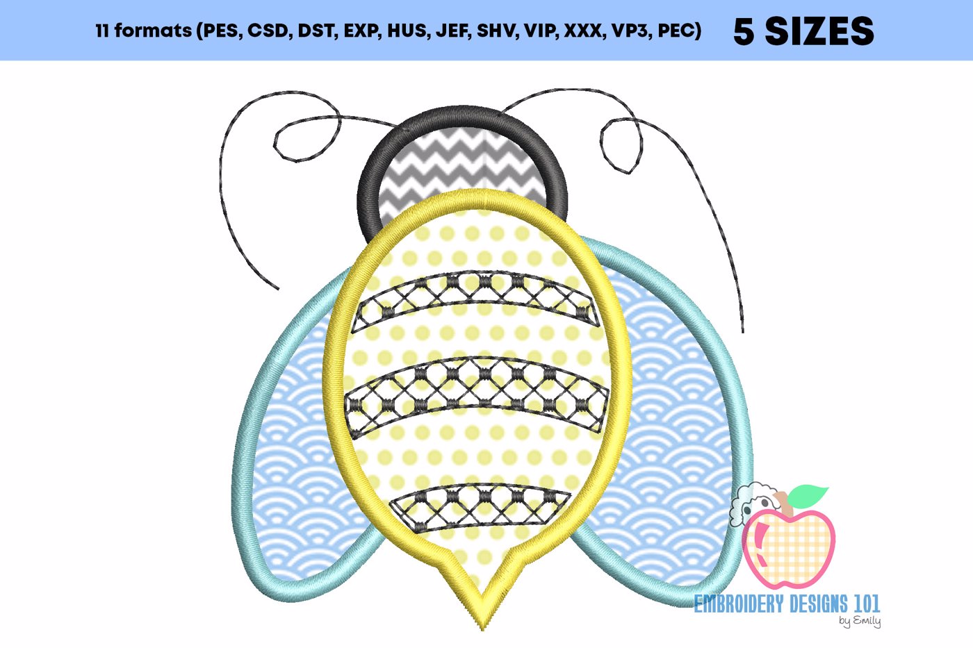 Bumble Bee Applique Pattern