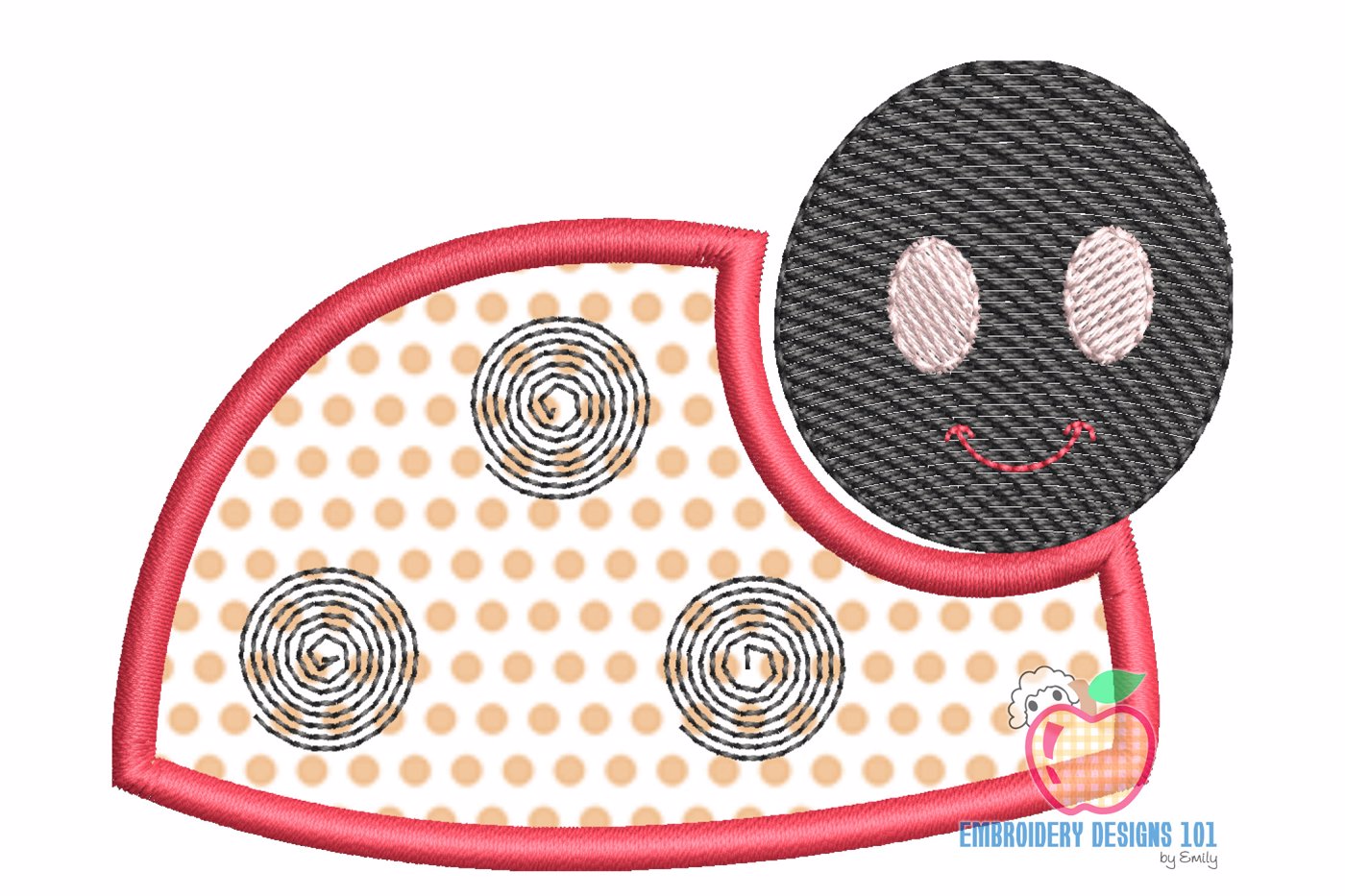 Ladybug Applique Design