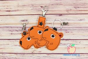 Capybara Animal ITH Key Fob Pattern