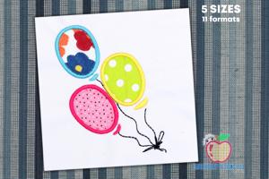 3 Balloon Trio Applique