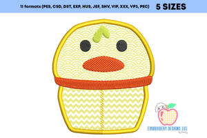 Cute Duck Applique For Kids