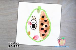 Papaya With An Eye Applique Pattern