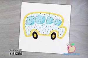 Back to School Bus Applique