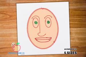 Head Of The Person Made As The Cartoon Applique