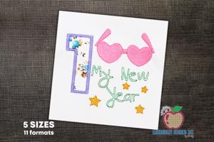 My first New Year Celebration Applique Pattern