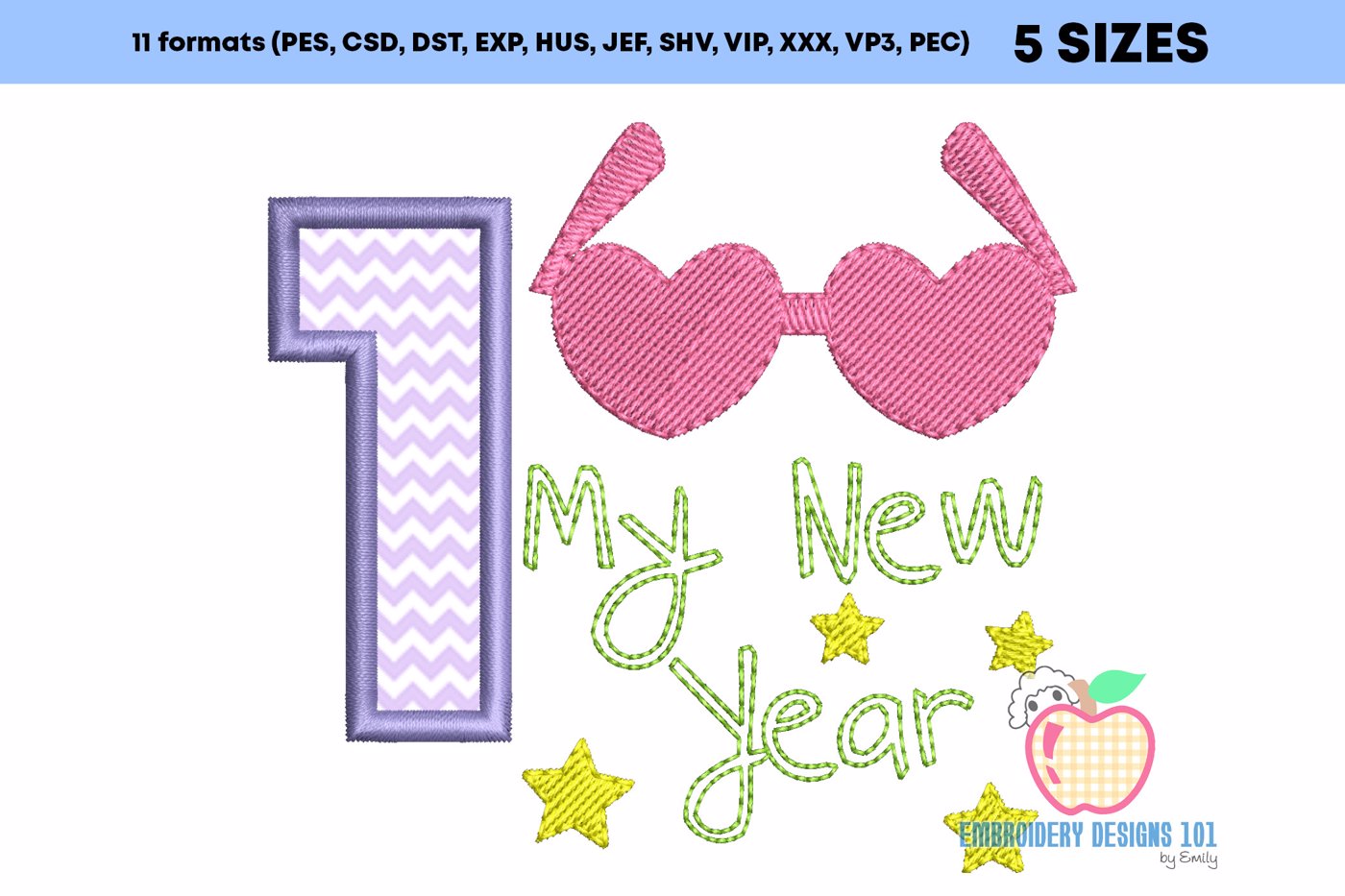 My first New Year Celebration Applique Pattern