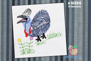 Northern cassowary Quick Stitch