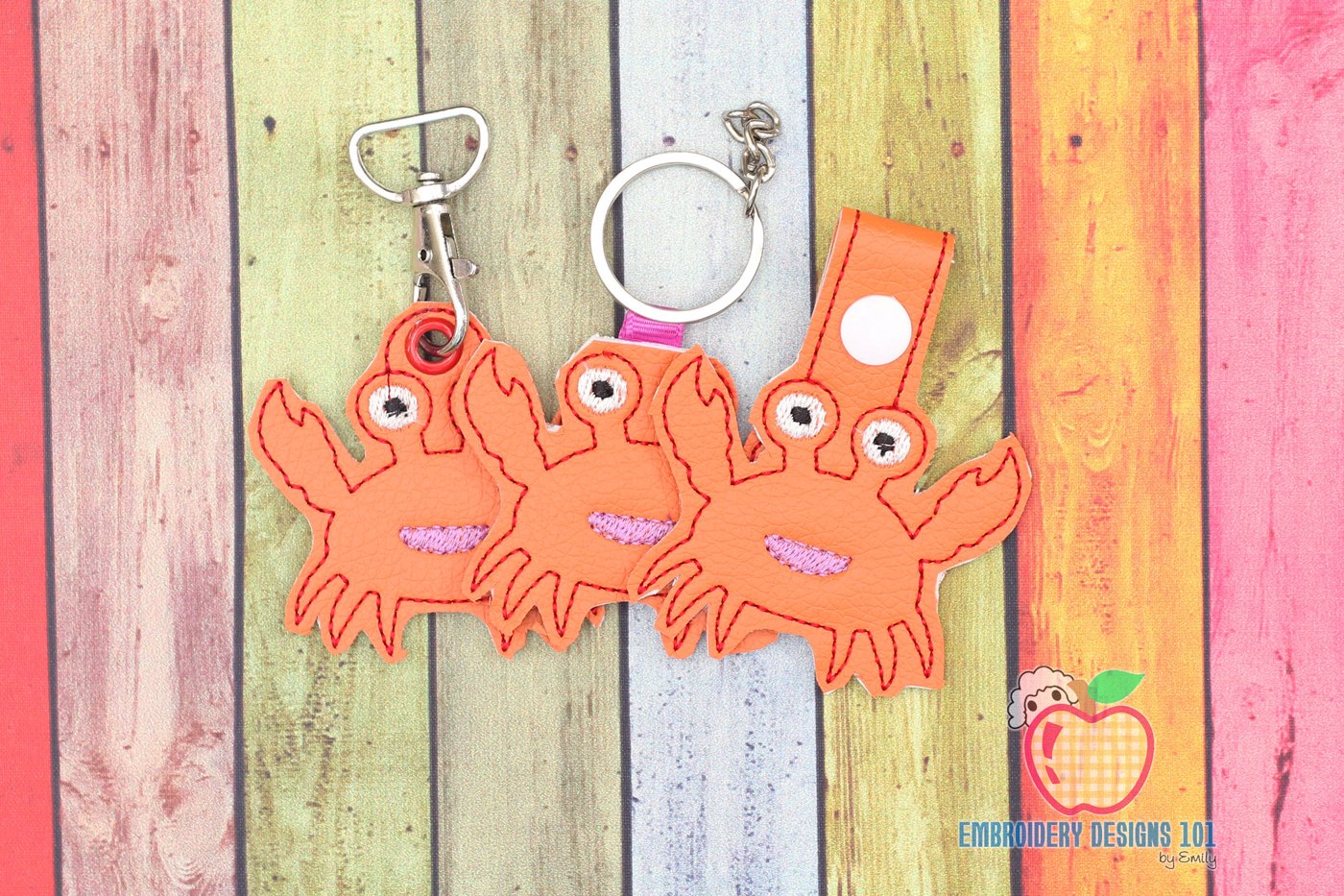 Hard Shell Crab ITH Snaptab Keyfob Design