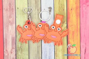 Hard Shell Crab ITH Snaptab Keyfob Design