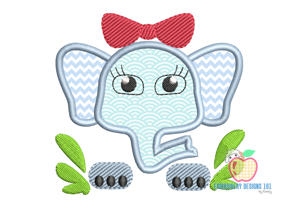 Elephant Peeker Applique