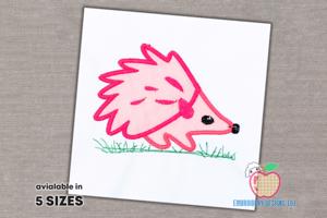 Cute Hedgehog Applique Pattern