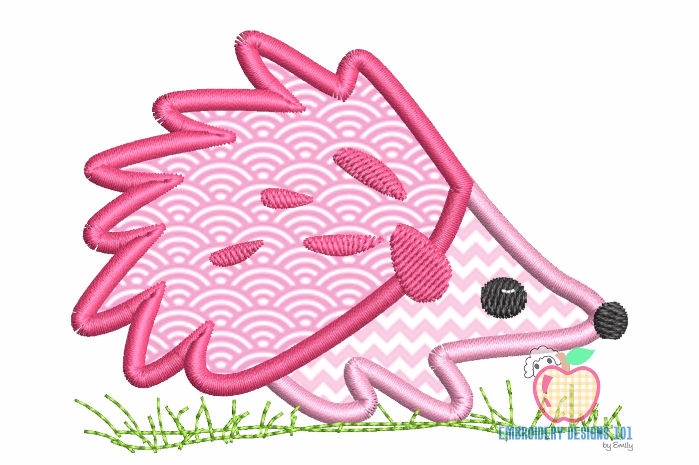 Cute Hedgehog Applique Pattern