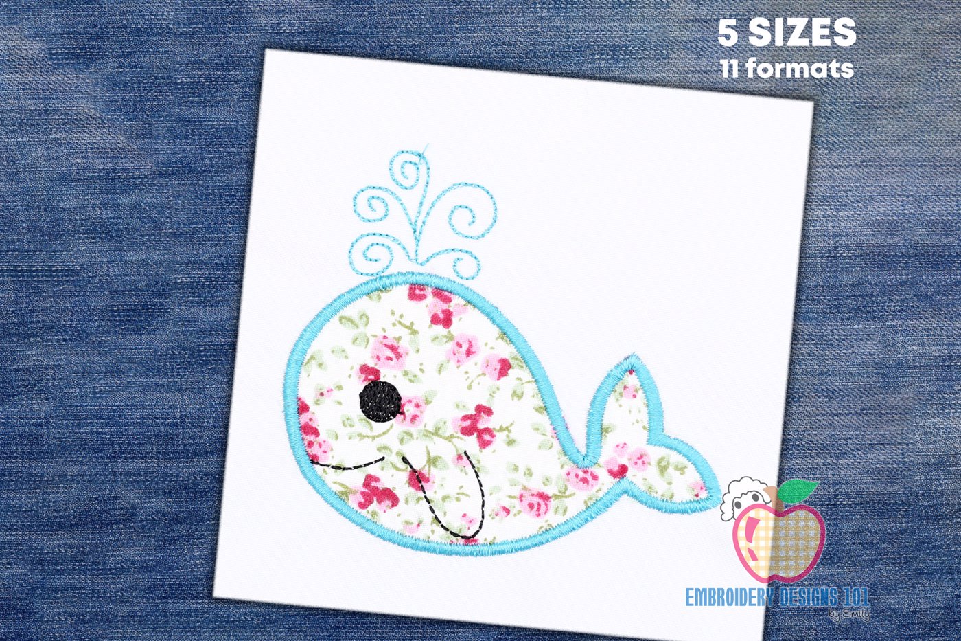 Female Whale Design Applique