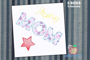 Army Mom Applique