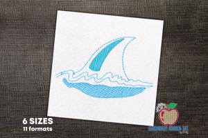 Shark Fin Above Water Quick Stitch