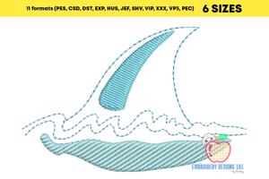 Shark Fin Above Water Quick Stitch