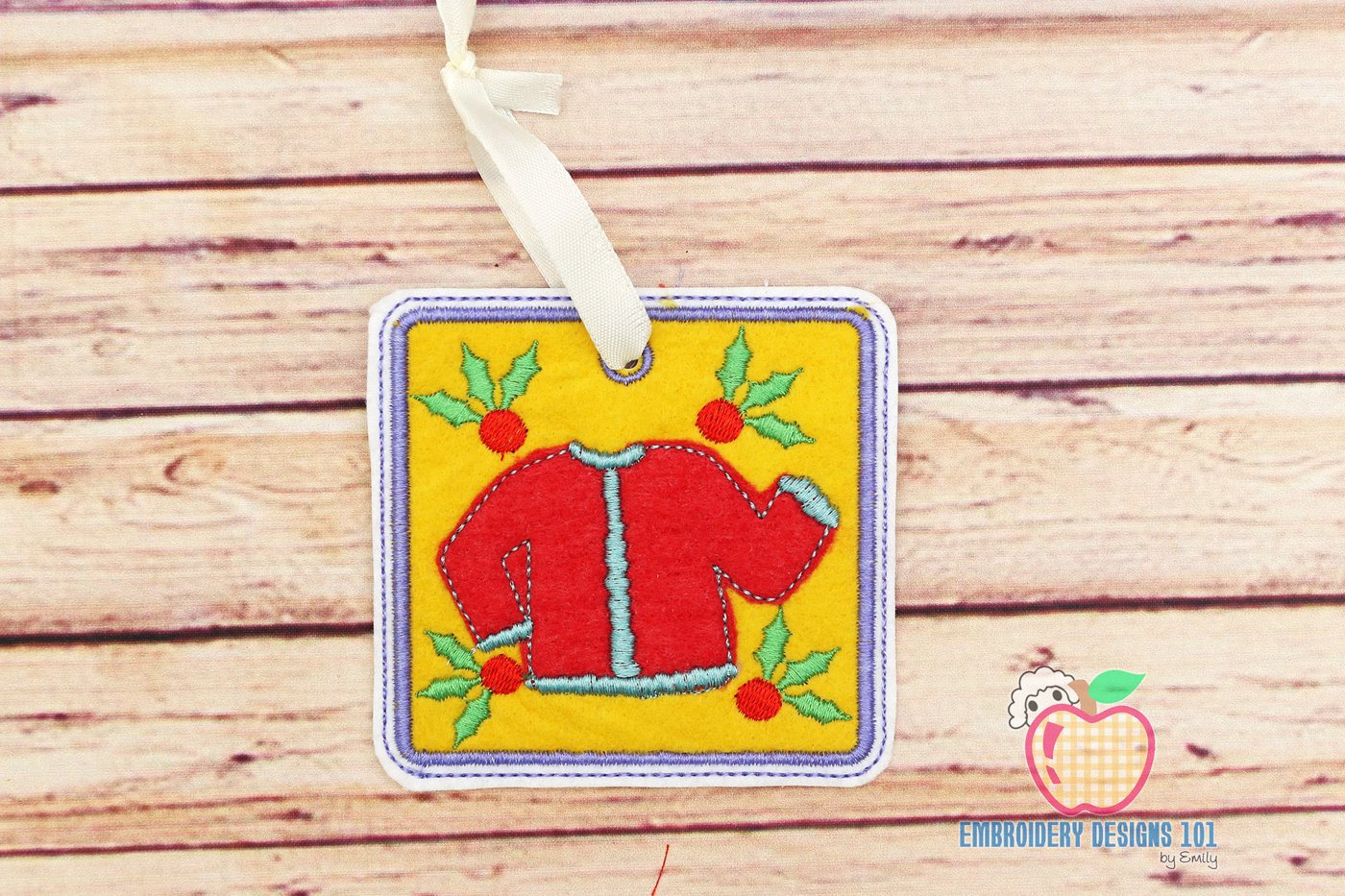 Christmas Sweater Ornament Embroidery