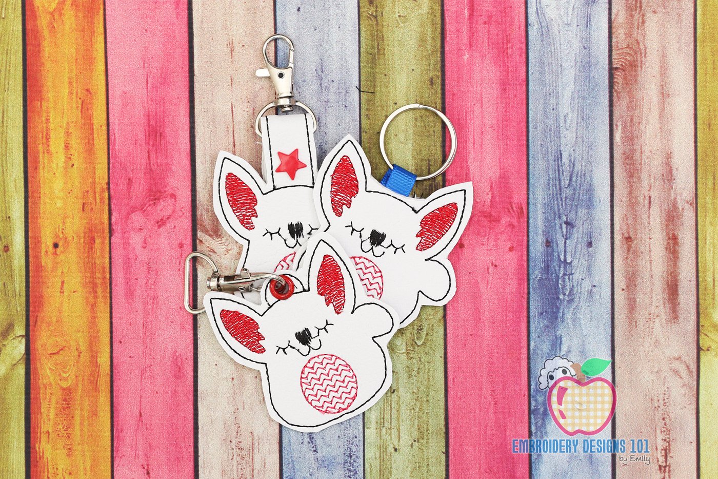 Cute Chinchilla ITH Keyfob Design