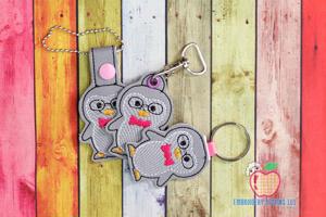 Cute Winter Penguin ITH Keyfob Design