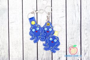 Cute Octopus ITH KeyFob Snaptab